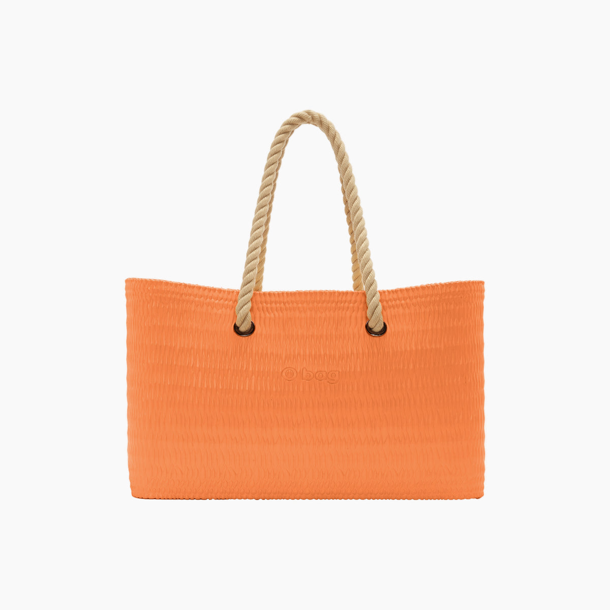 Obag Beach Completo con Asa Larga de Cuerda y Bolsa Interior de Lona Ámbar