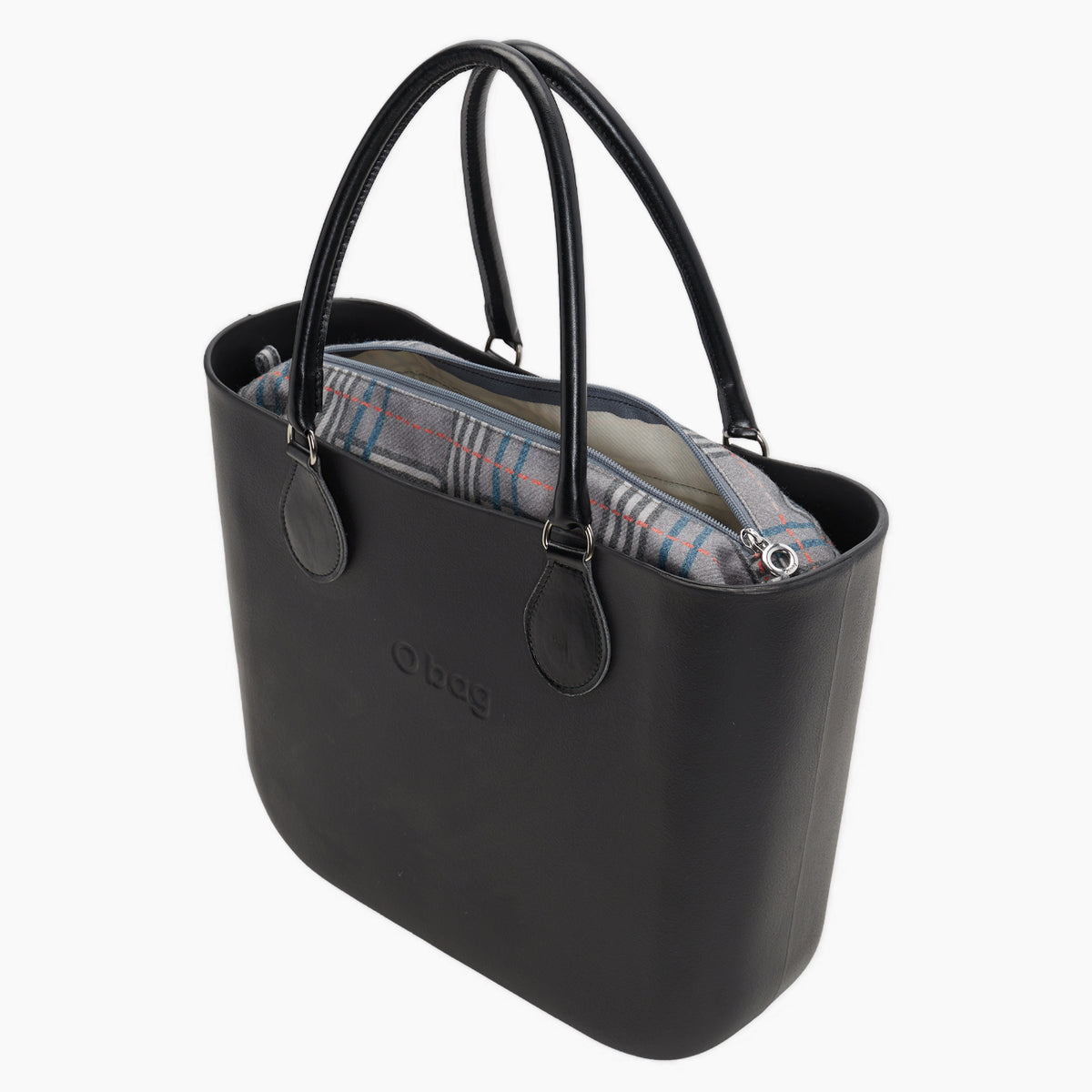O Bag Completo con Asa Midi y Bolsa Interior de Tejido Scottish Dark