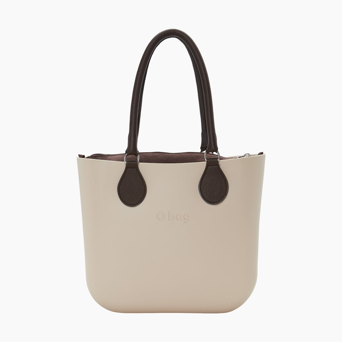 Assembled Bag O Bag Mini Midi Handle And Inner Bag Synthetic Fabric Suede Effect Sand