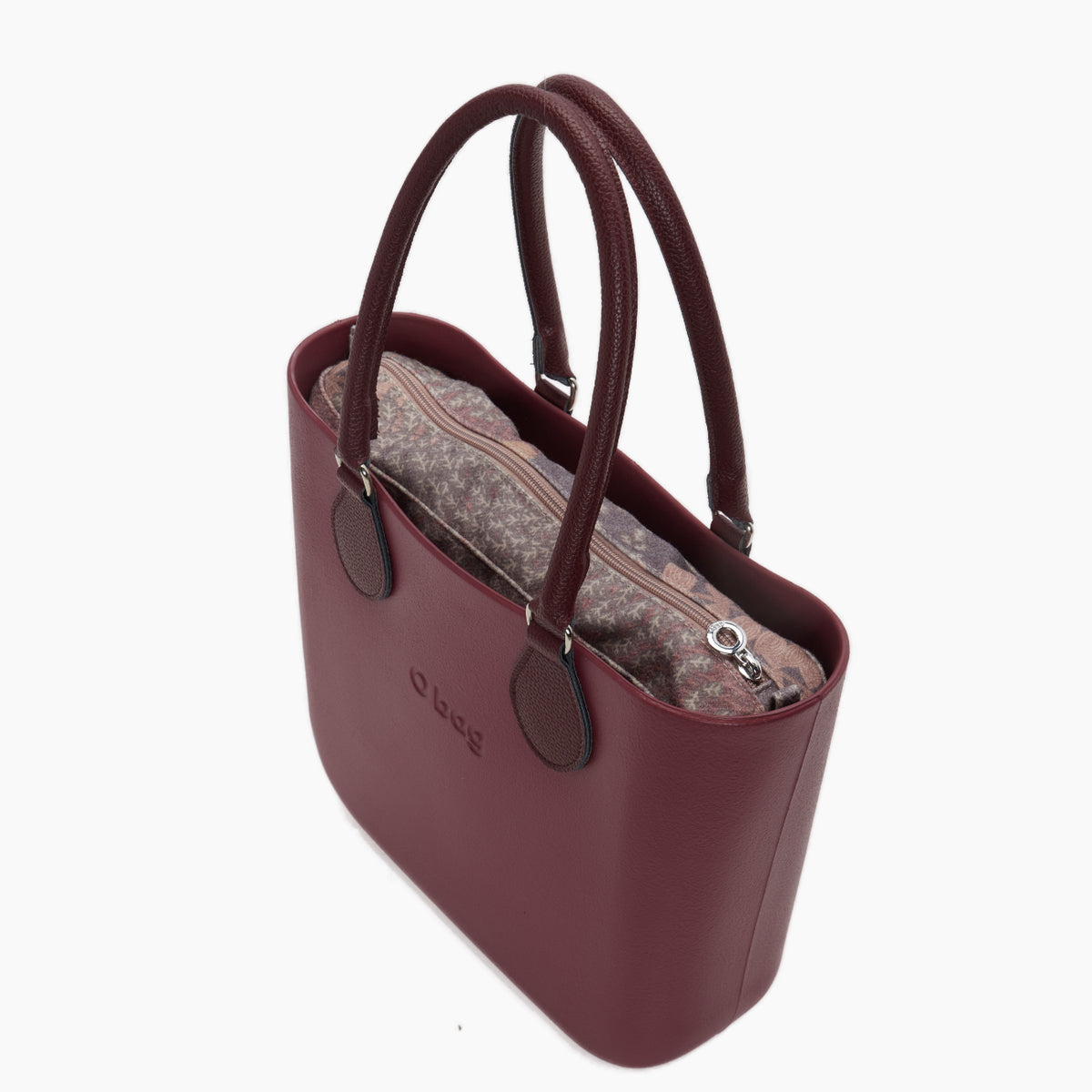 Borsa Composta O Bag Mini Manico Midi E Sacca Tessuto Bouquet D'Autunno Berry