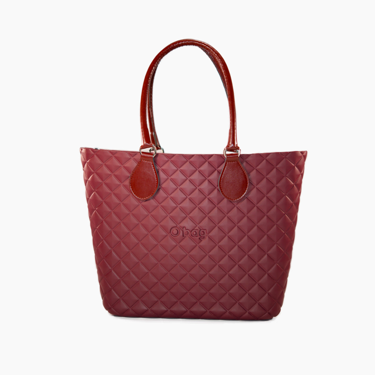 Komplette O Bag Urban Midi mit Midi-Henkel und Innentasche aus Passiflora-Berry-Stoff