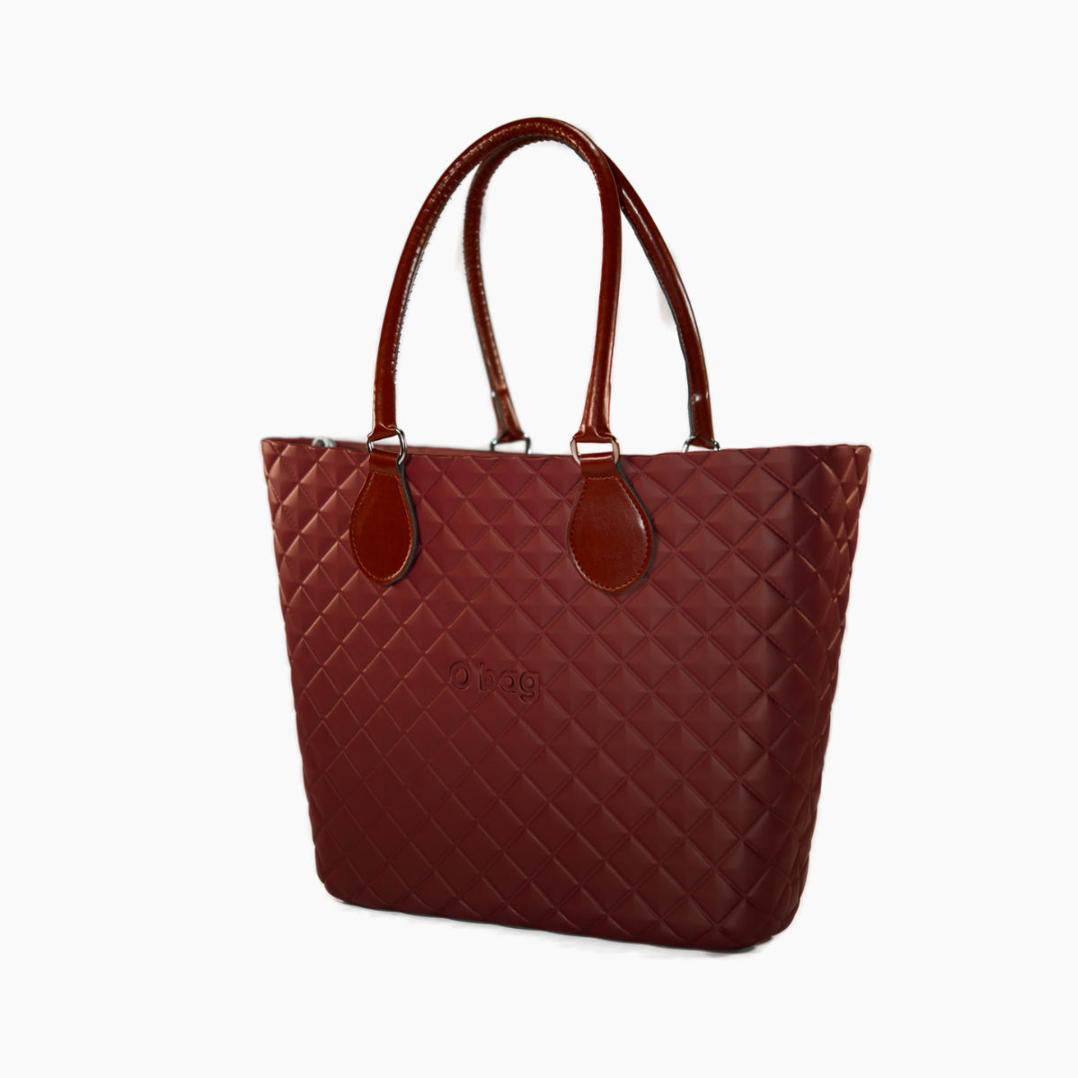 Komplette O Bag Urban Midi mit Midi-Henkel und Innentasche aus Passiflora-Berry-Stoff