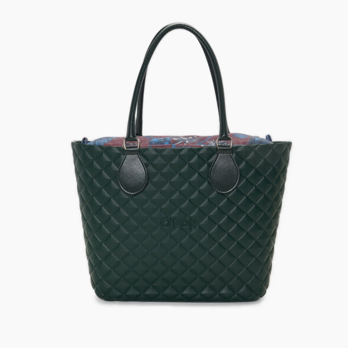 Borsa Composta O Bag Urban Midi Manico Midi E Sacca Tessuto Wild Berries Verde