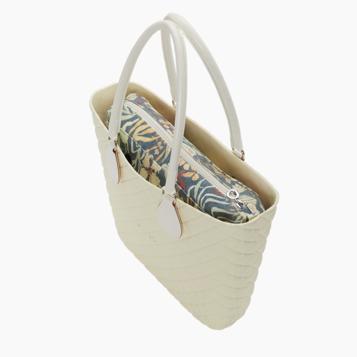 Bolso Compuesto O Bag Urban Midi Asa Midi Y Bolsa Interior Tejido Vanilla Rose Vainilla