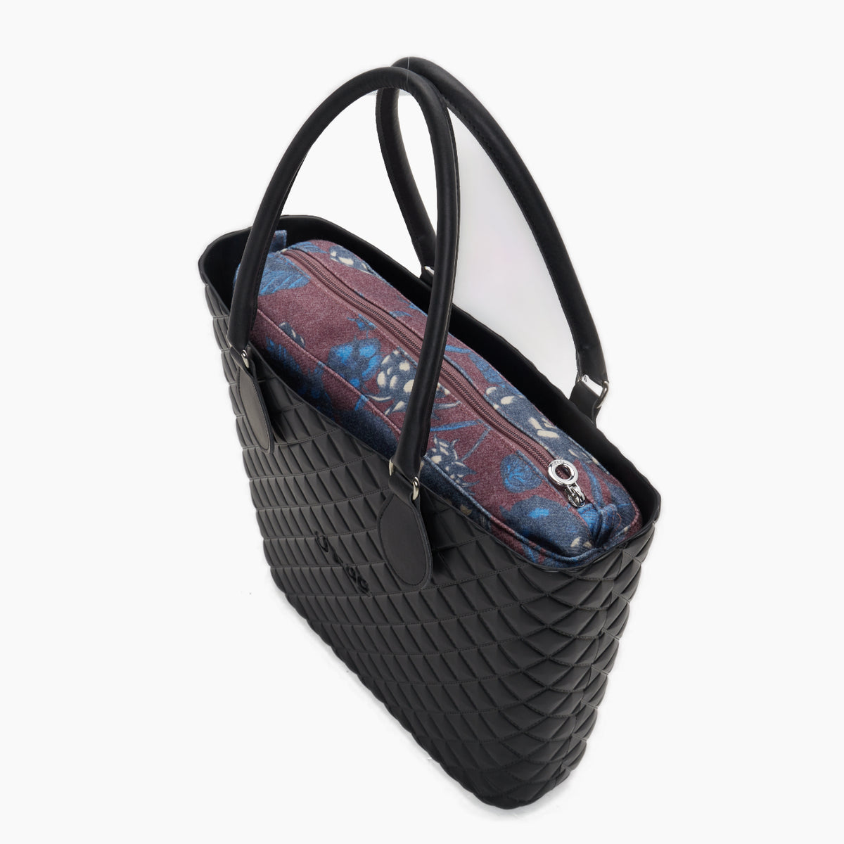 Assembled Bag O Bag Urban Midi Midi Handle And Inner Bag Fabric Wild Berries Black