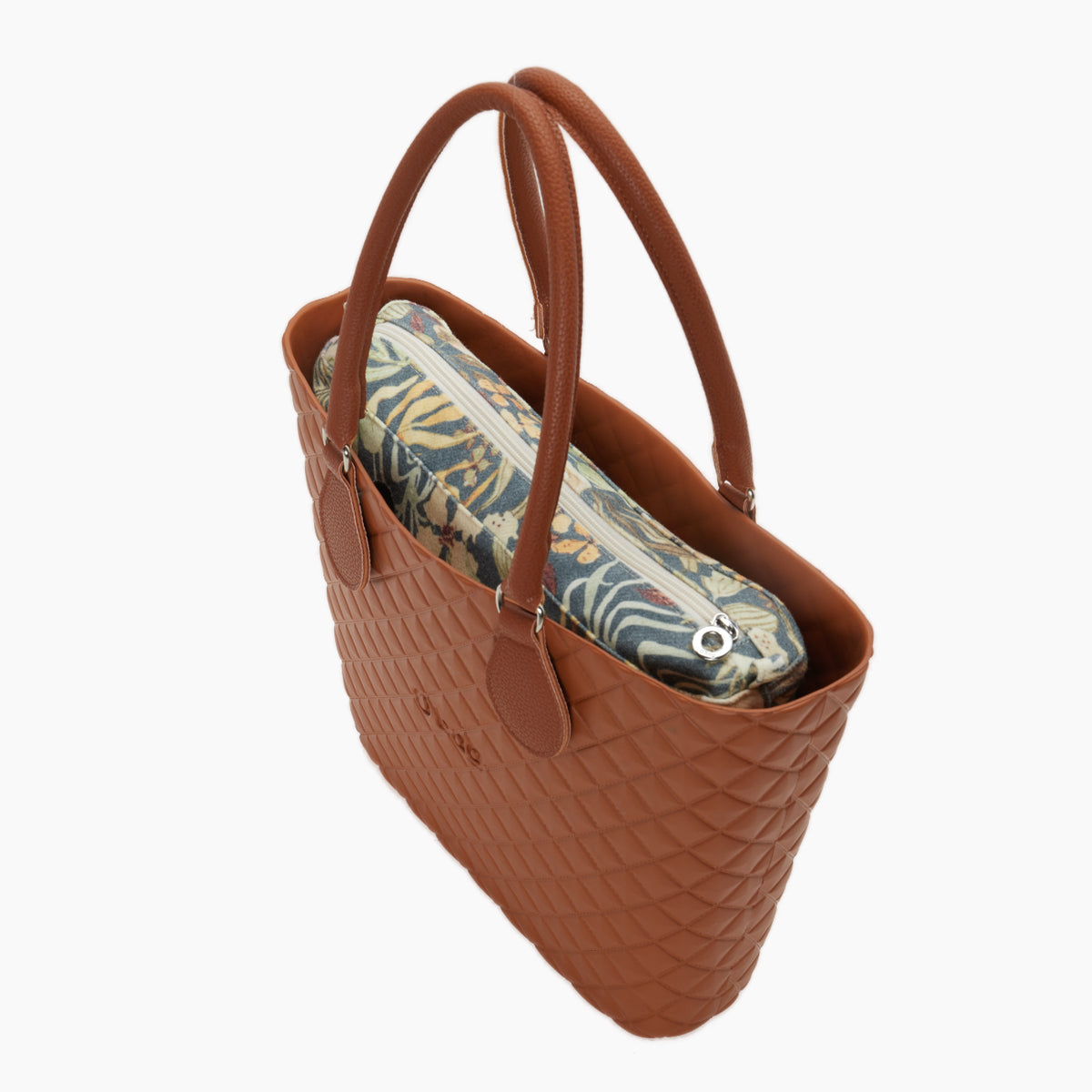 Sac Composé O Bag Urban Midi Anse Midi Et Sac Intérieur Tissu Vanilla Rose Brioche