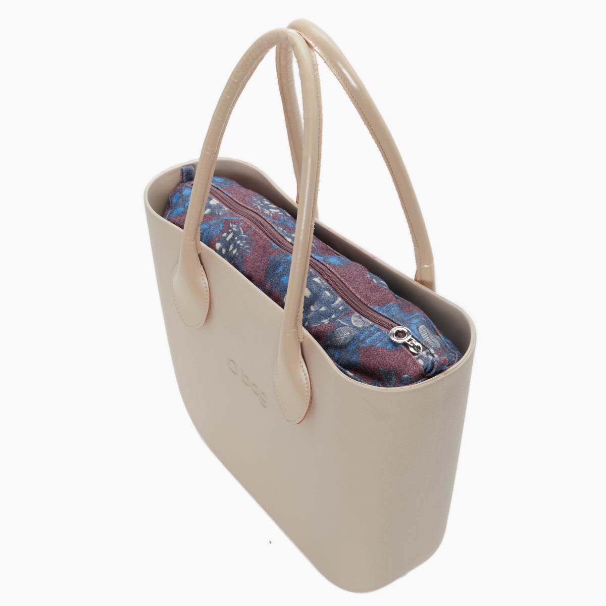 Assembled Bag O Bag Long Heart-Shaped Handle And Inner Bag Fabric Wild Berries Sand