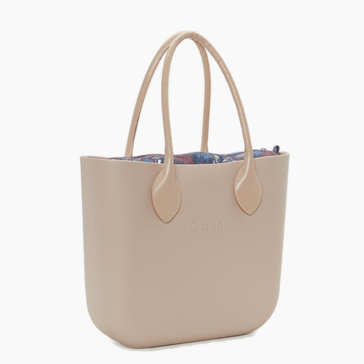 Assembled Bag O Bag Long Heart-Shaped Handle And Inner Bag Fabric Wild Berries Sand