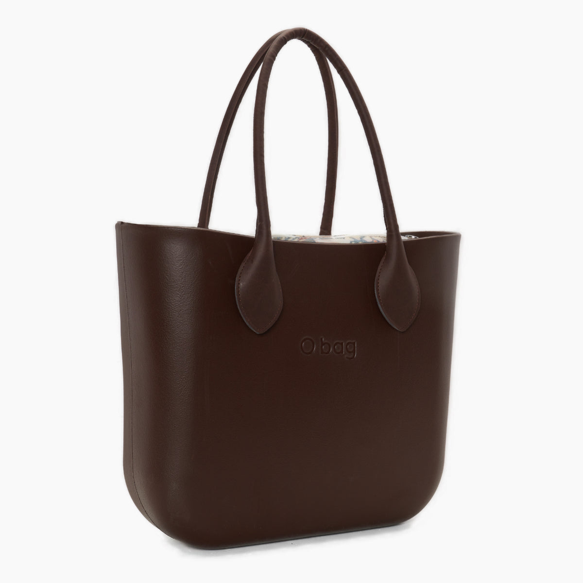 Borsa Composta O Bag Manico Lungo A Cuore E Sacca Tessuto Vanila Rose Choco