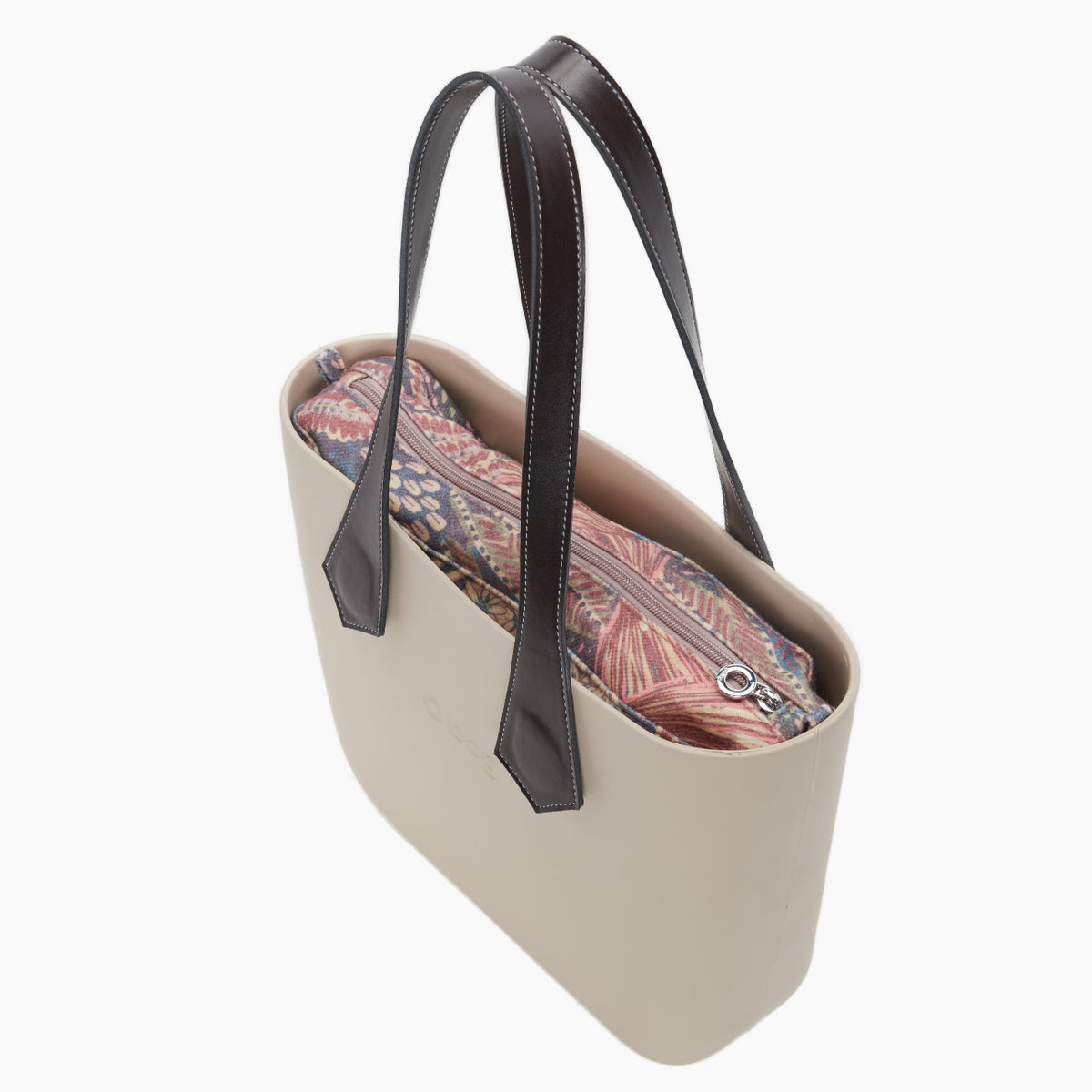 Borsa Composta O Bag Mini Manico Lungo A Punta E Sacca Tessuto Dry Garden Sabbia