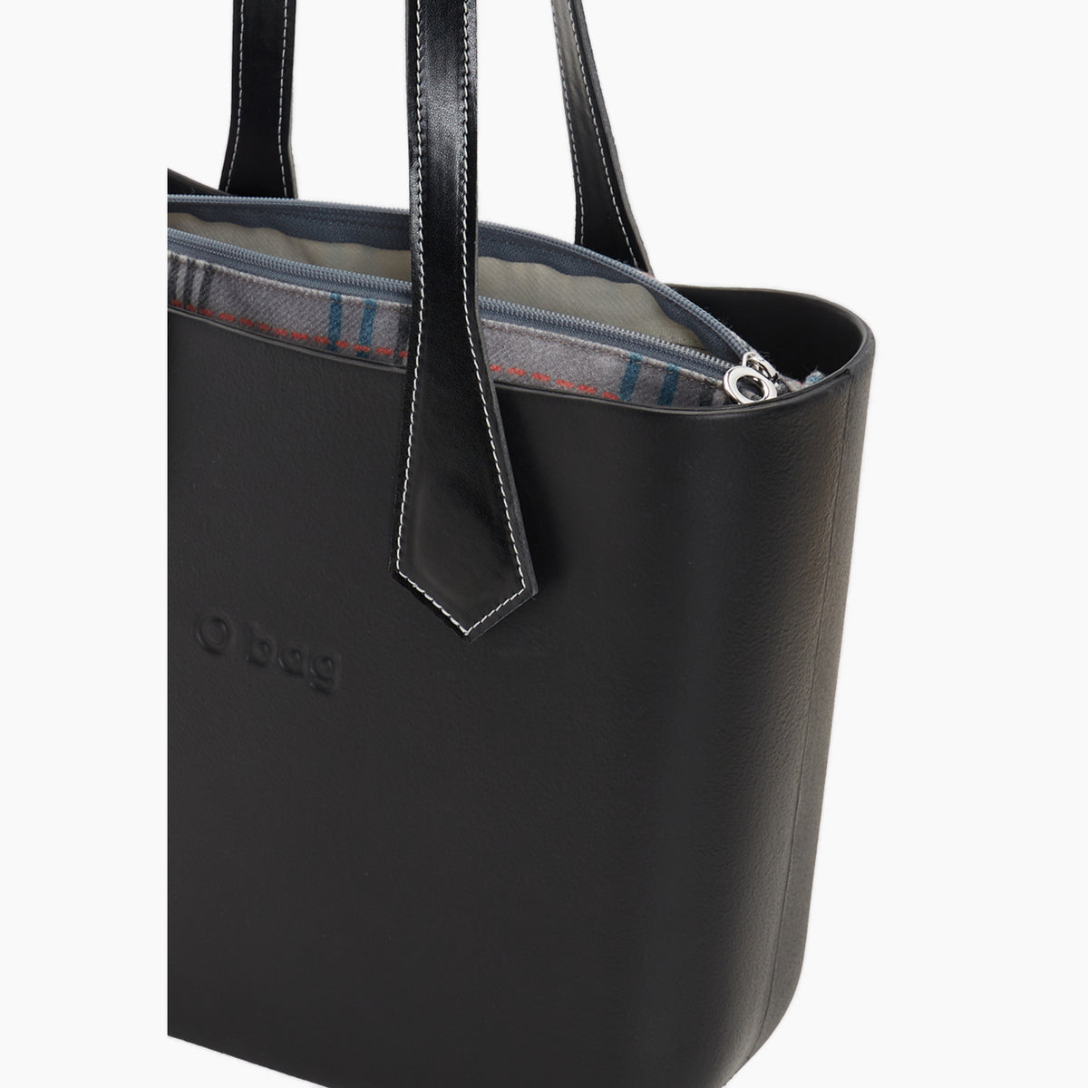 Komplette O Bag Mini mit Langer Spitzhenkel und Innentasche aus Scottish-Dark-Stoff