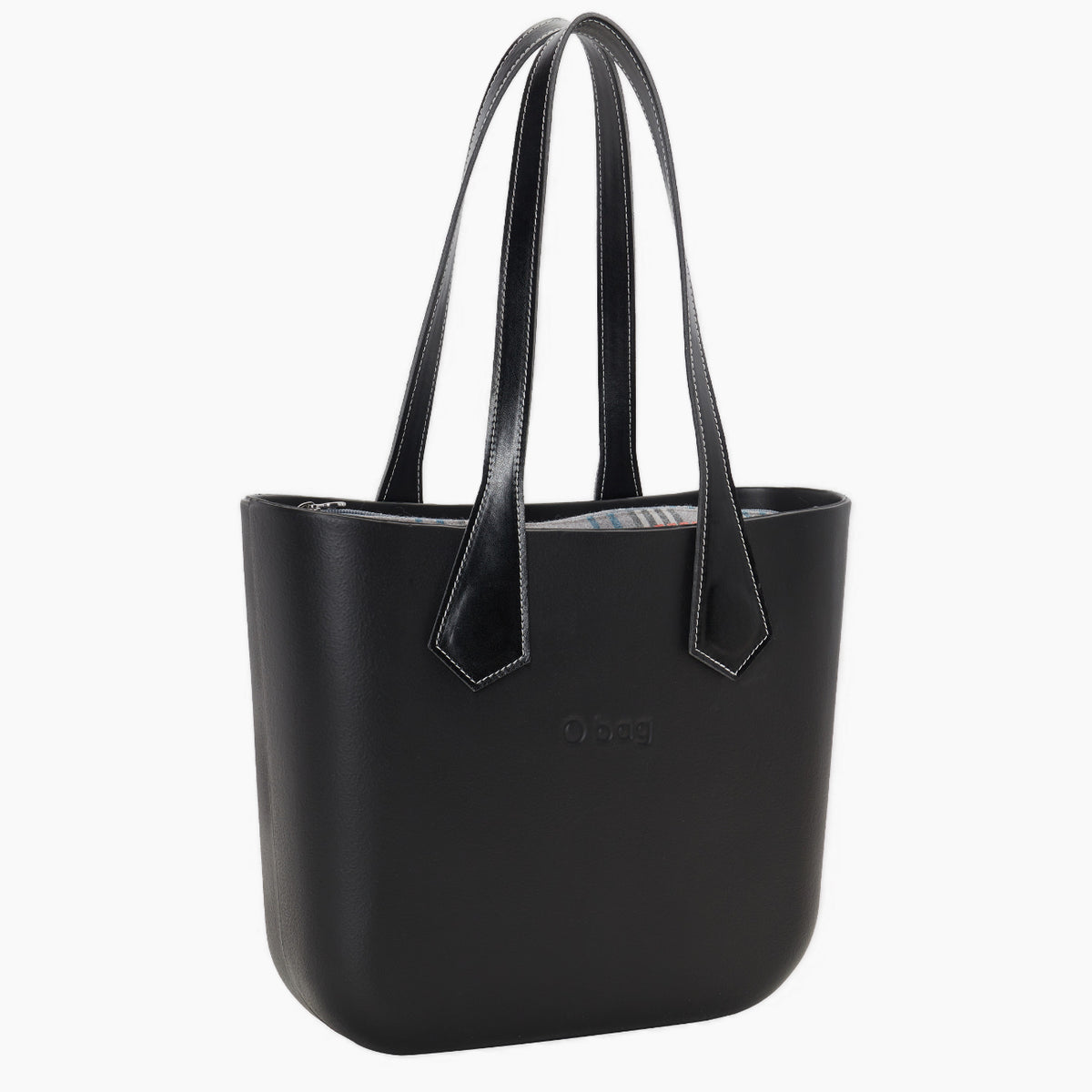 Komplette O Bag Mini mit Langer Spitzhenkel und Innentasche aus Scottish-Dark-Stoff