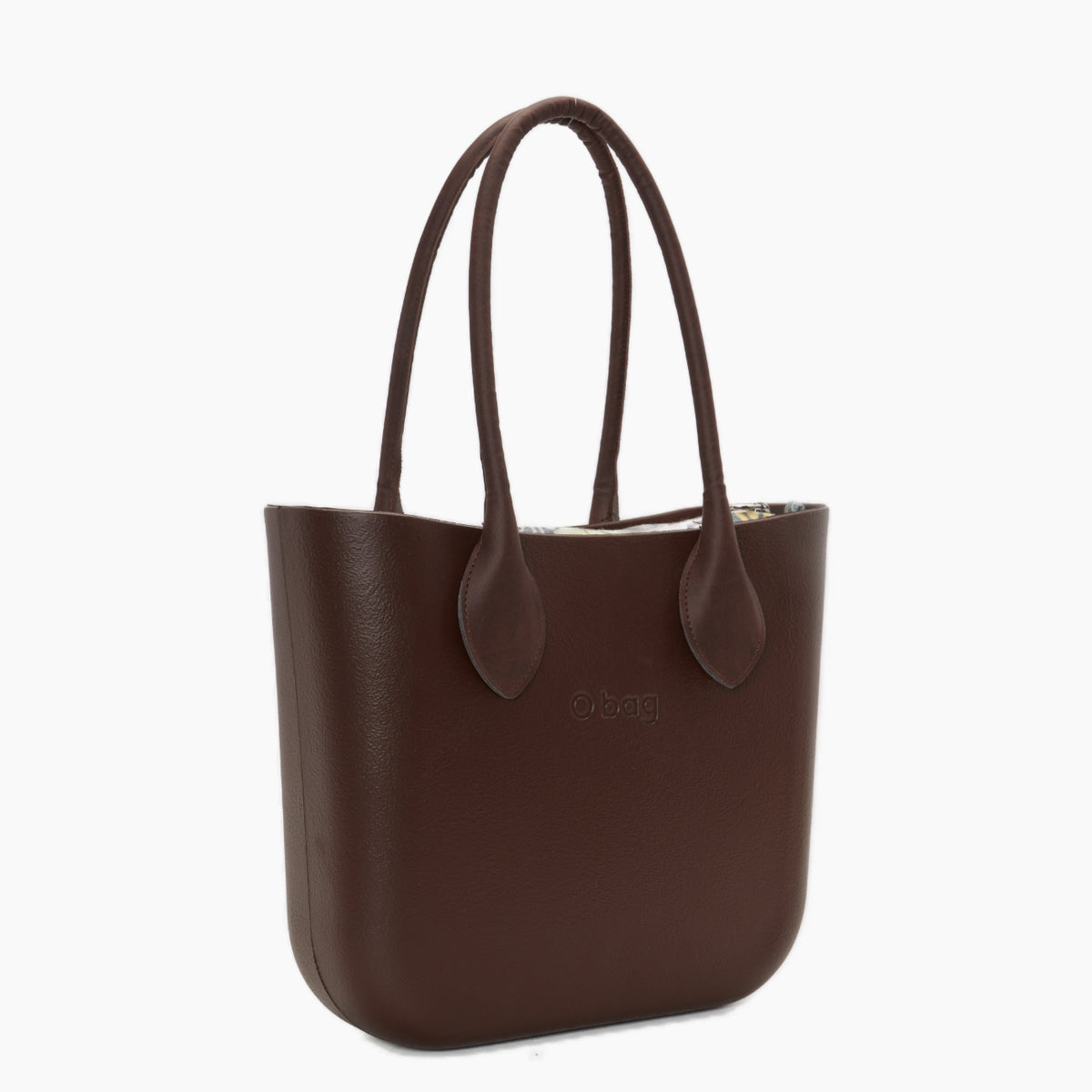 Borsa Composta O Bag Mini Manico Lungo A Cuore E Sacca Tessuto Vanila Rose Choco