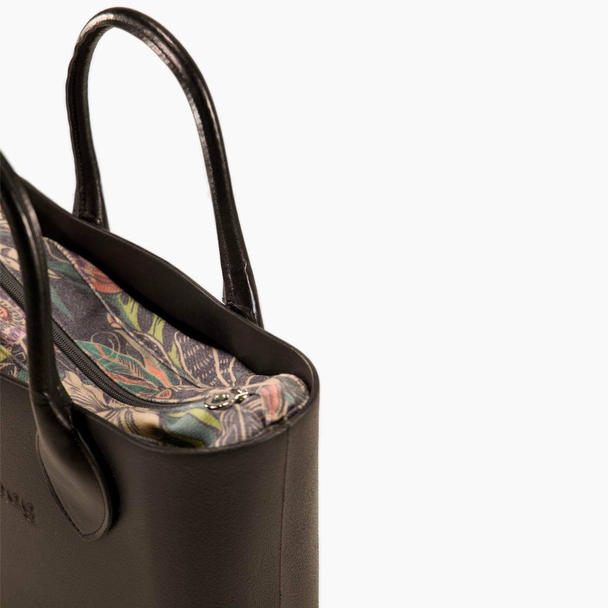 O Bag Mini Completo con Asa Corta en Forma de Corazón y Bolsa Interior de Tejido Passiflora