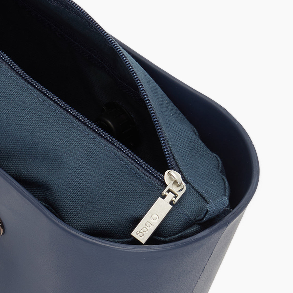 Assembled Bag O Bag Long Rope Handle And Inner Bag Fabric Canvas Navy Blue