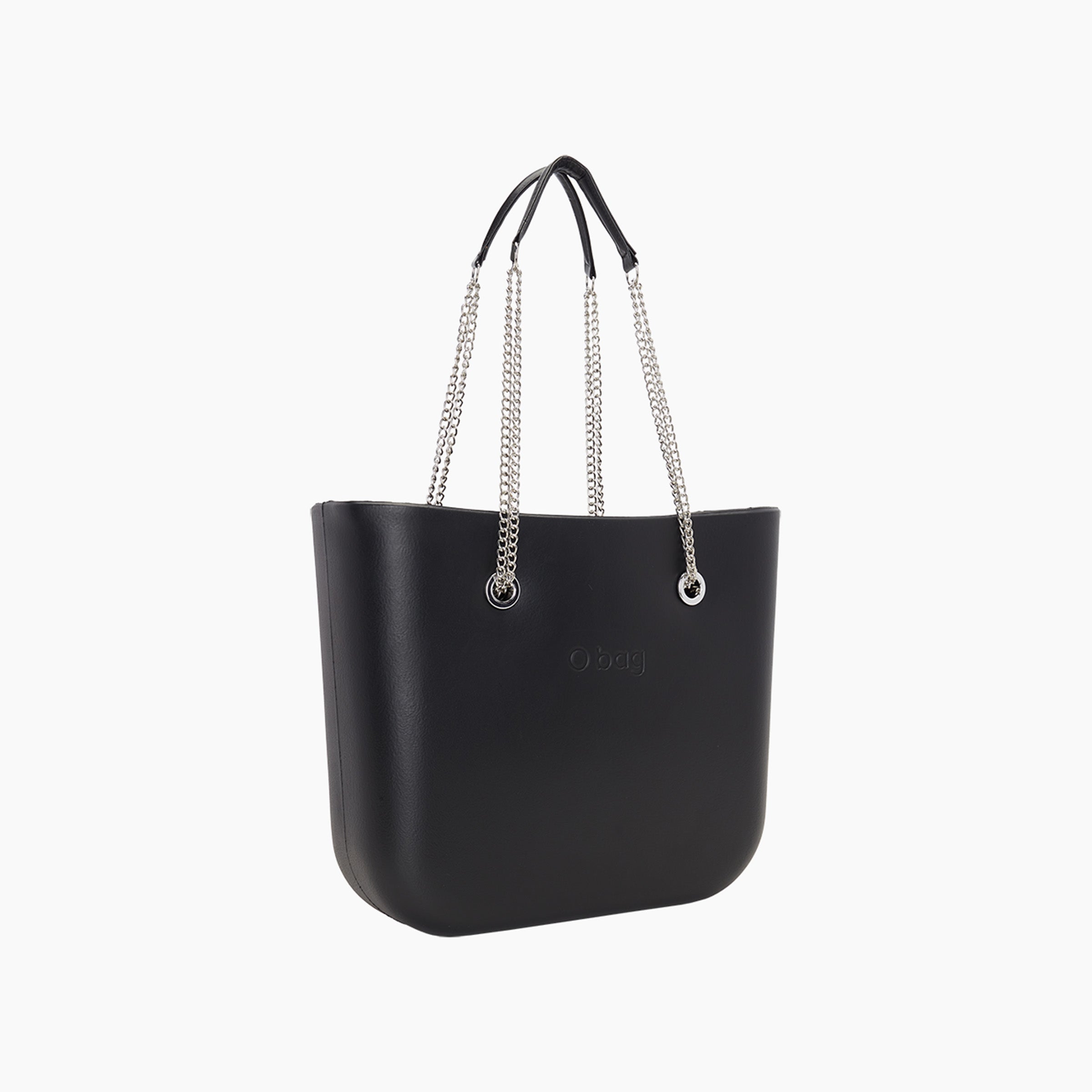 O bag con manico lungo a catena a "T" e sacca canvas
