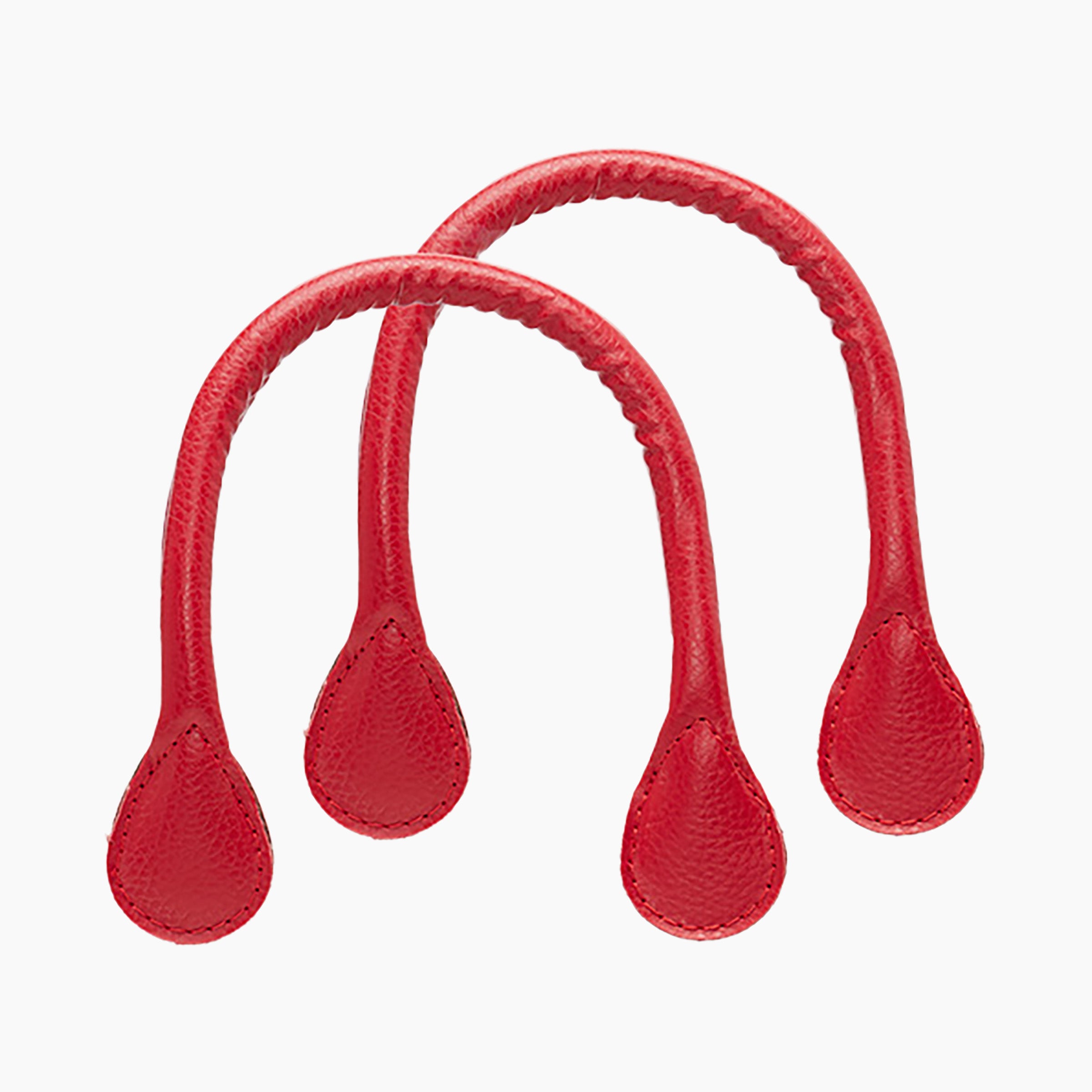 Manico corto rosso tessuto sintetico martellato