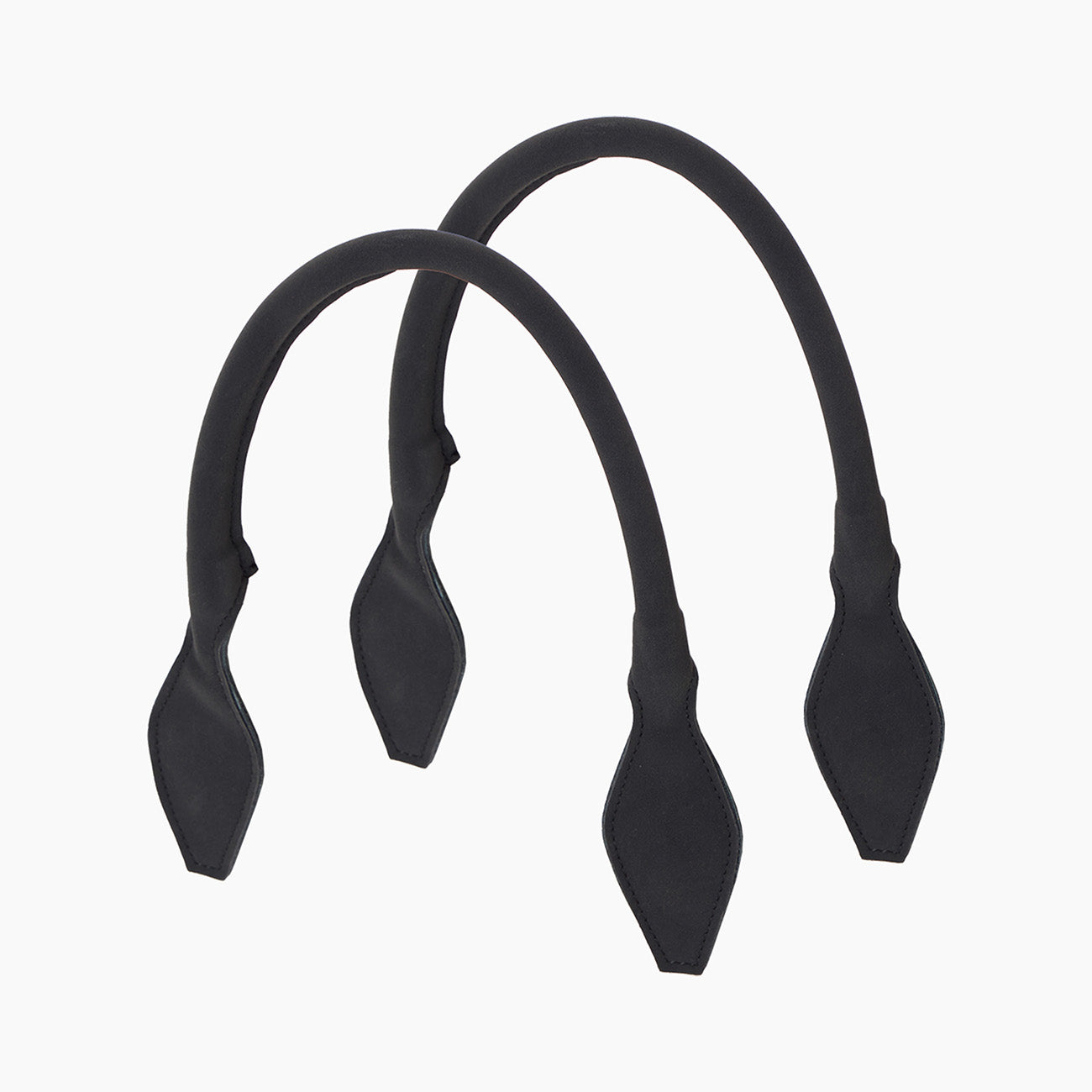 Manico corto a rombo nero tessuto sintetico suede