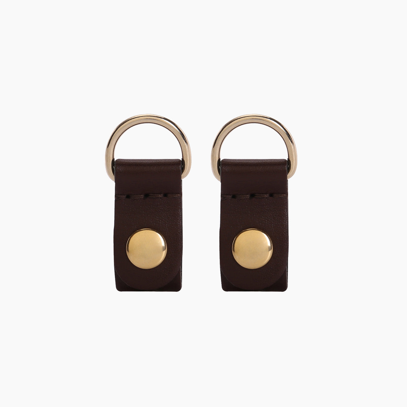 Accessoire Clip Tissu Synthétique Mat + Or Brun Foncé