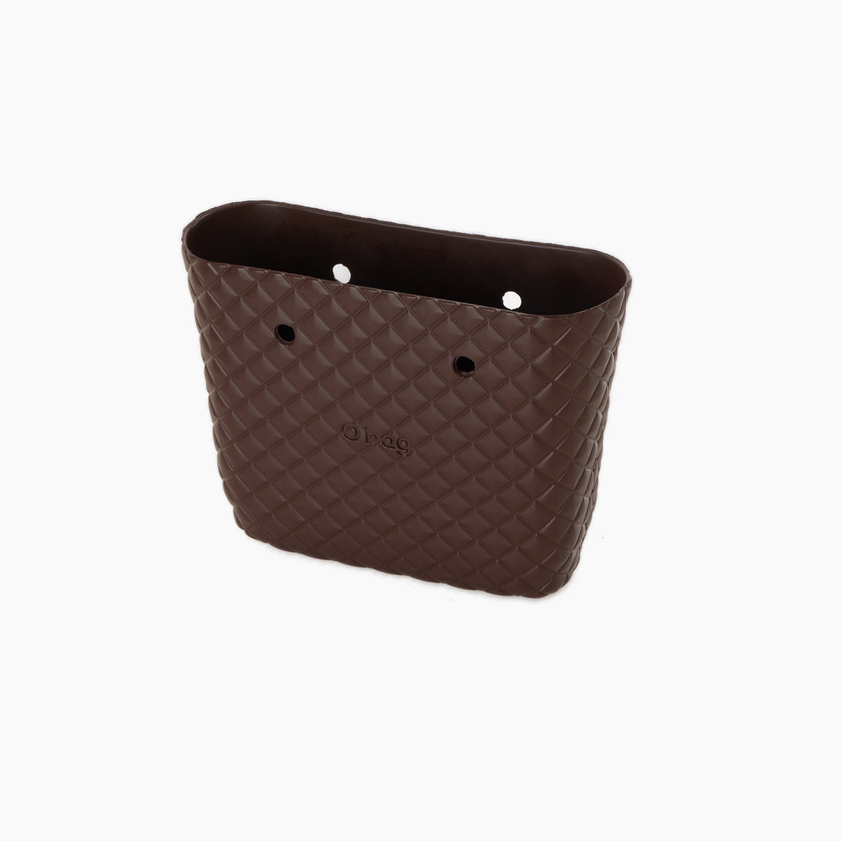 Cuerpo O Bag Urban Midi de EVA Compound con Textura Acolchada - Chocolate