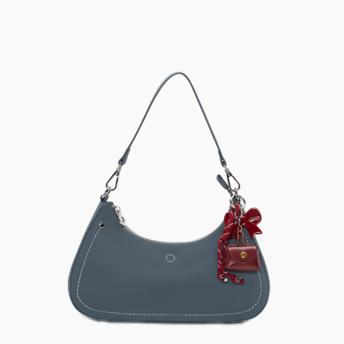 Complete Shoulder Bag With Zip Closure O Bag Hobo Iris New Sugar Paper Blue Rubberized Fabric
