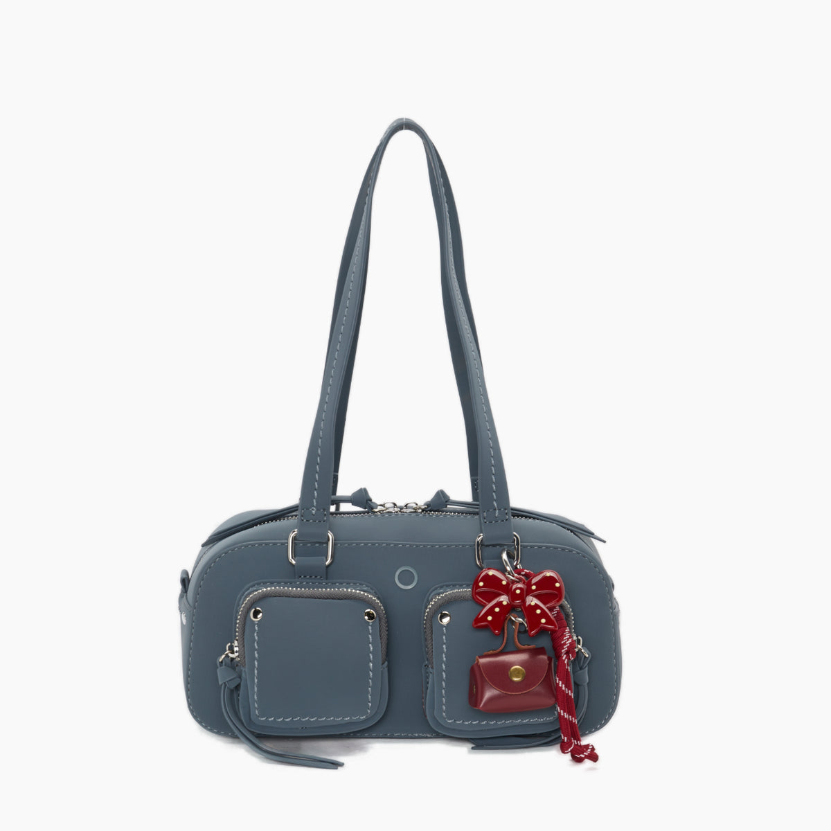 Borsa Completa Con Chiusura Zip E Tasche O Bag Bauletto Iris Tessuto Gommato New Carta Da Zucchero
