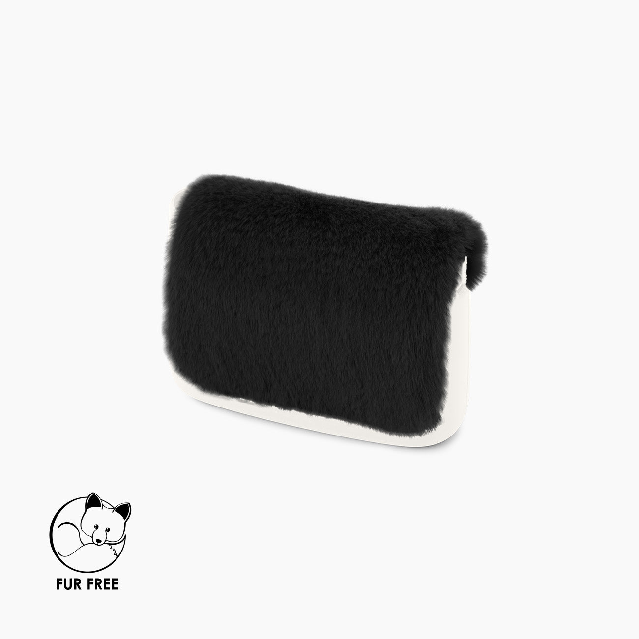 Pattina O Pocket fibra sintetica lapin rex nero