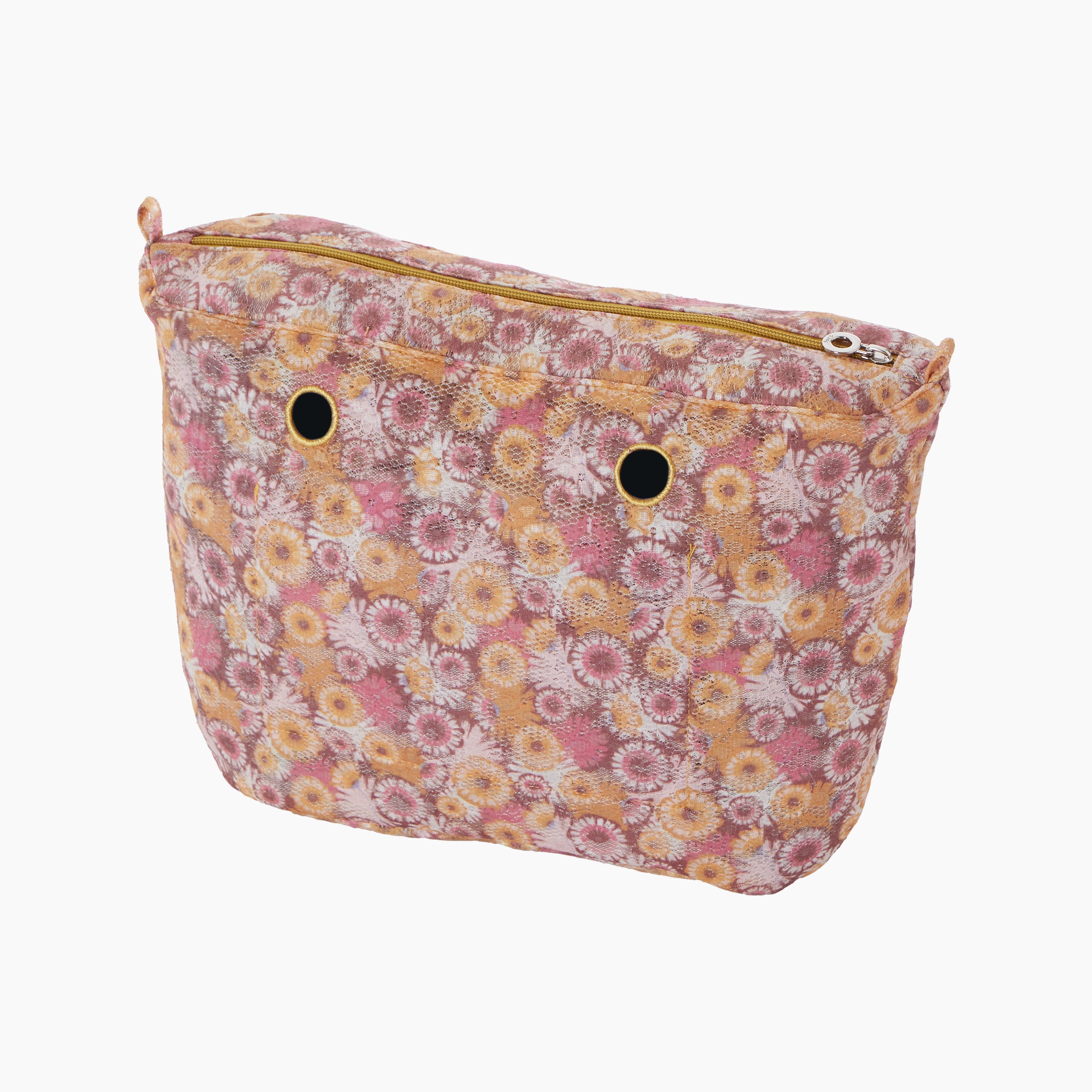 Sacca interna zip O bag tessuto lace bloom sun