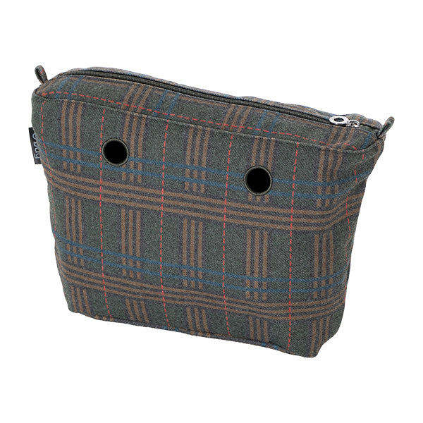 Sac Intérieur Zippé O Bag Tissu Écossais Militaire