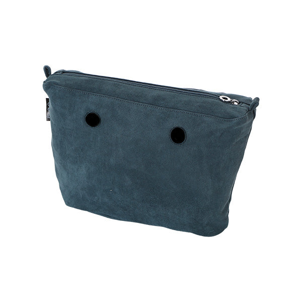Sac Intérieur Zippé O Bag Mini Tissu Suédine Synthétique Denim