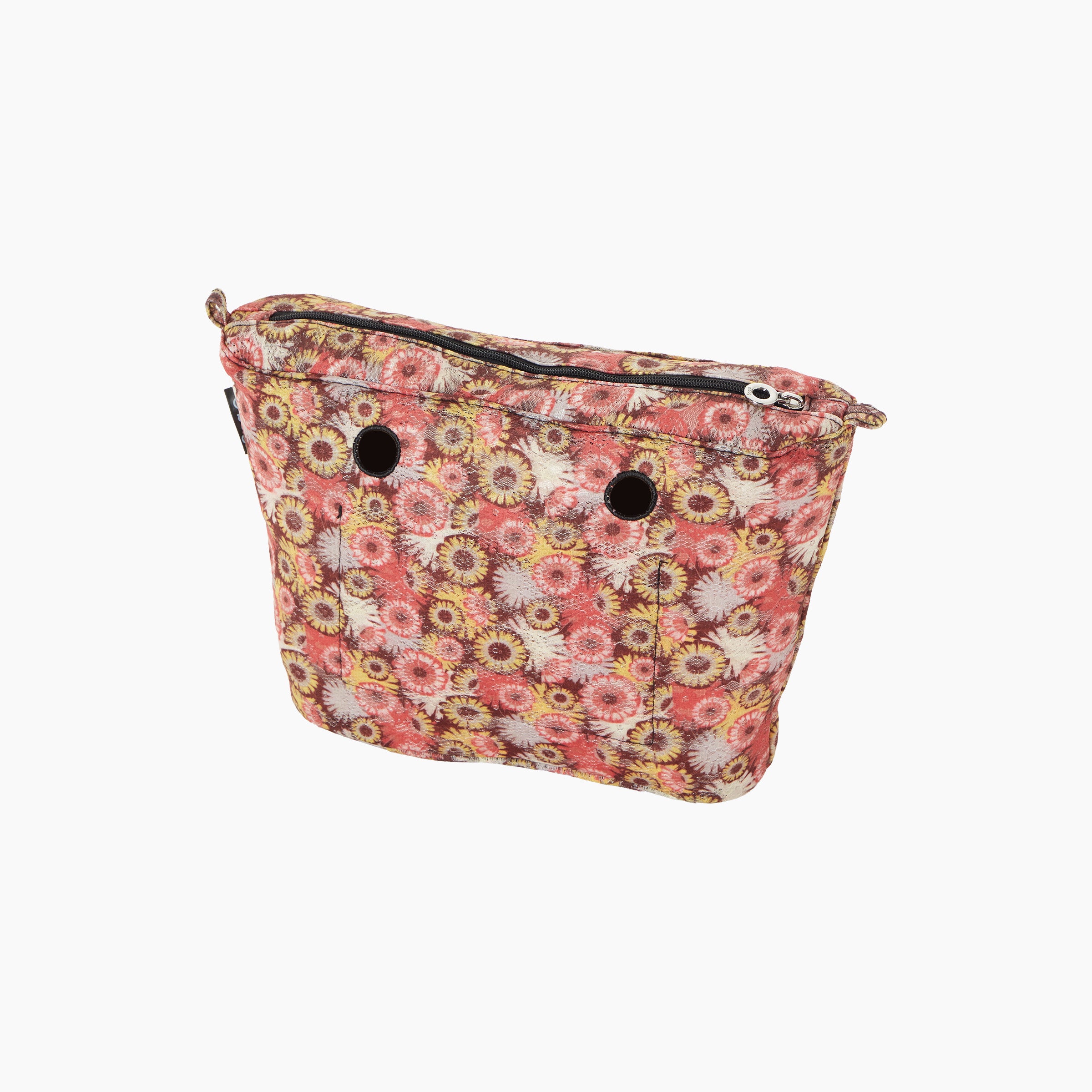 Innentasche Mit Reissverschluss O Bag Mini Stoff Lace Bloom Schwarz