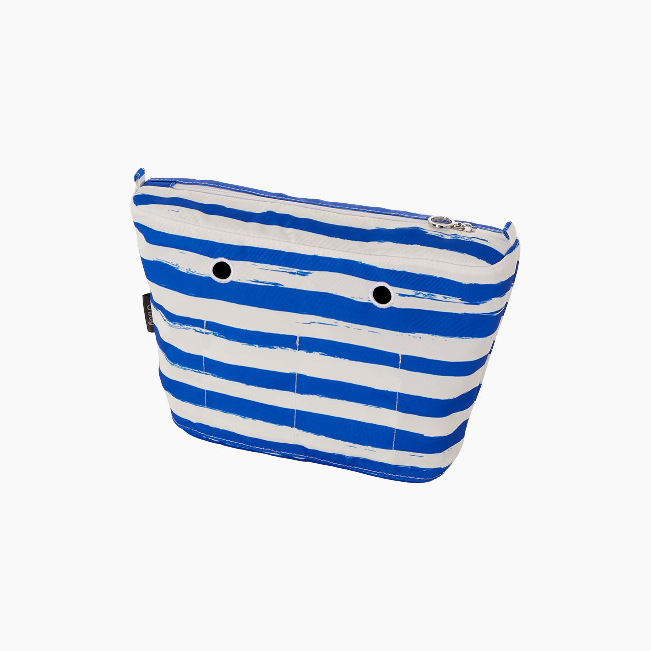 Sacca interna zip O bag Mini tessuto cotone polieste stampa riga marina