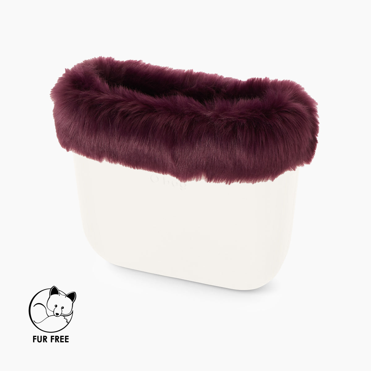 Bordo O bag Mini fibra sintetica volpe melanzana