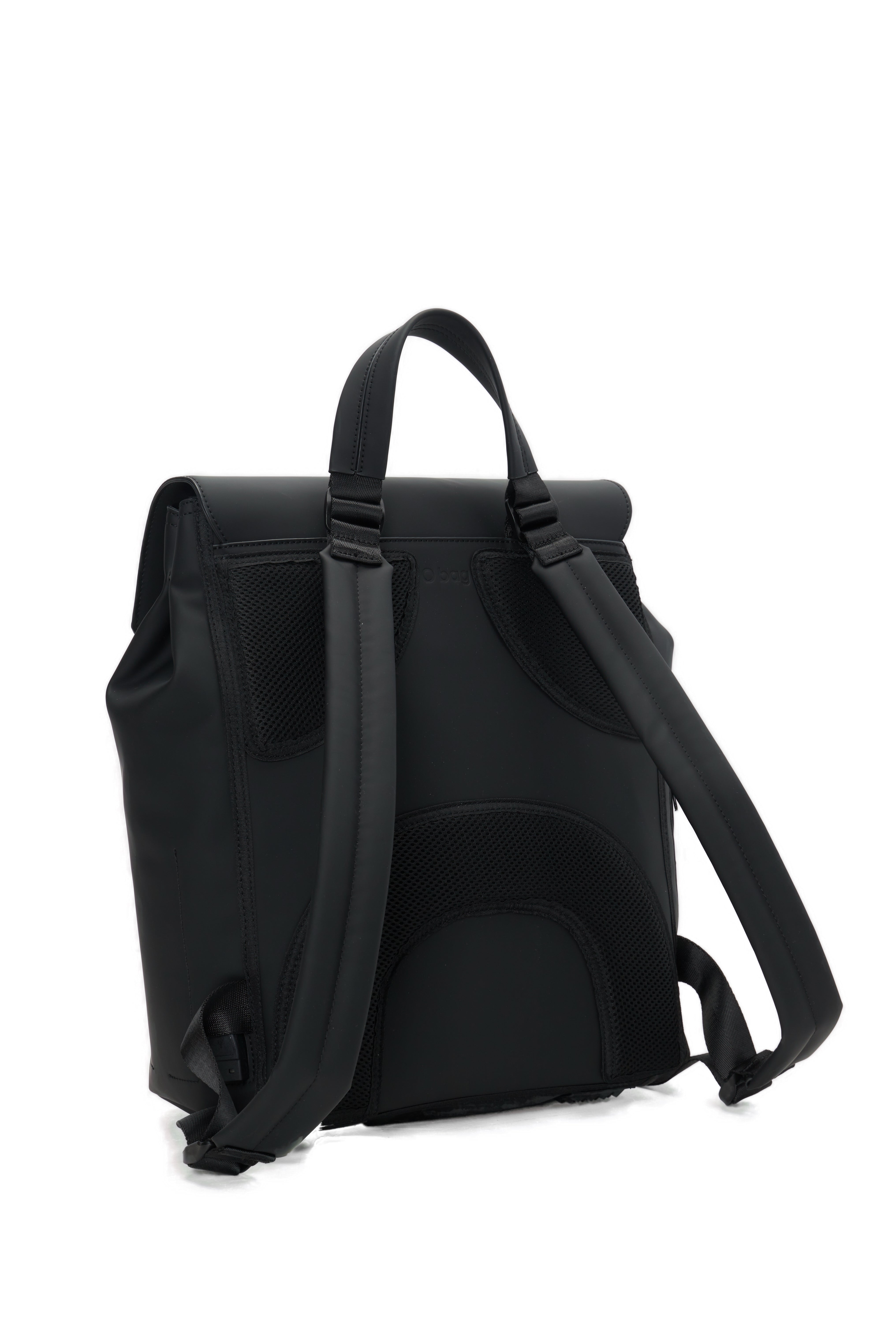 Sac À Dos Complet Avec Bretelle O Bag Livigno Tissu Gommé Noir