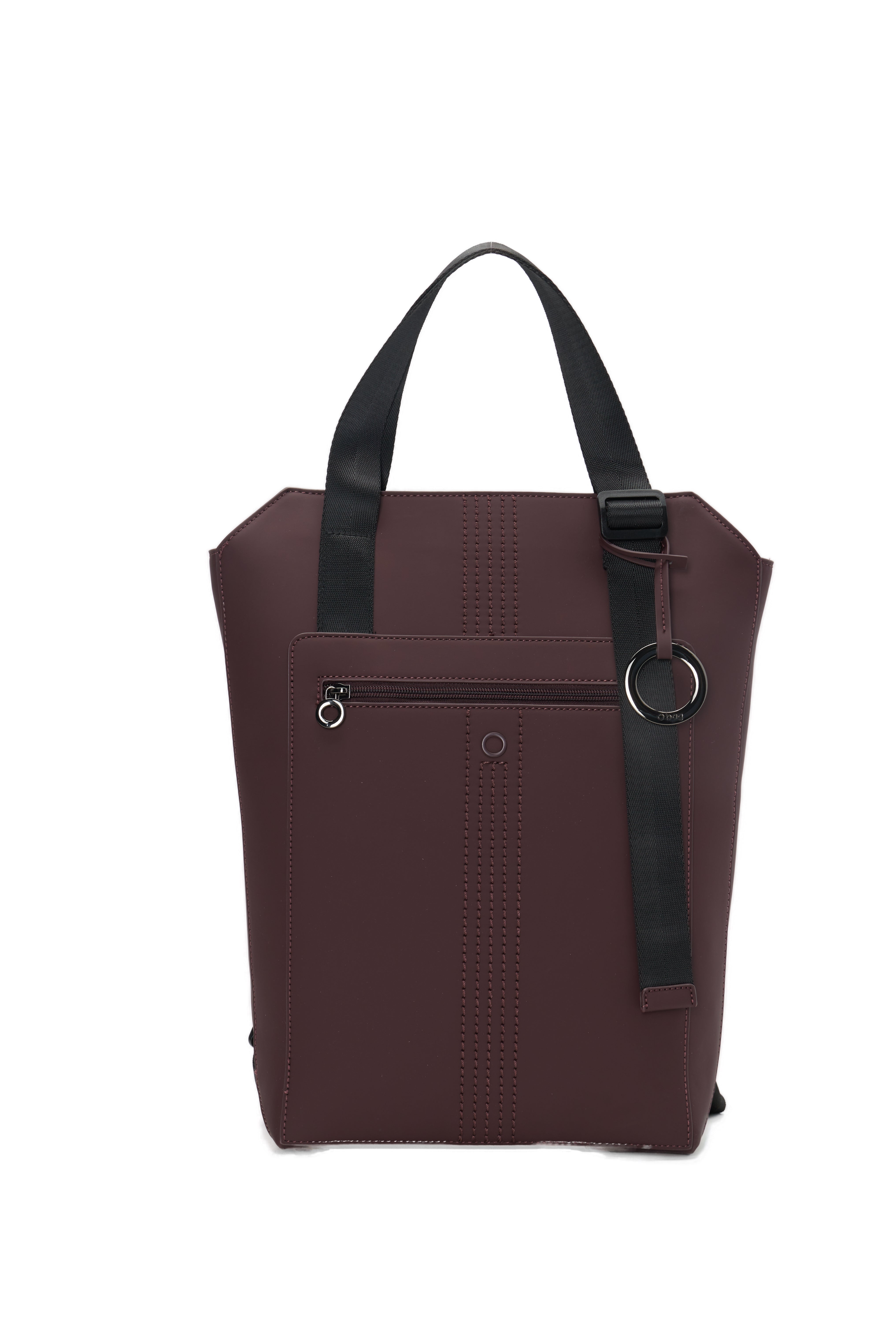 Sac À Dos Complet Avec Fermeture Éclair Et Poche O Bag Zermatt Tissu Gommé Bordeaux