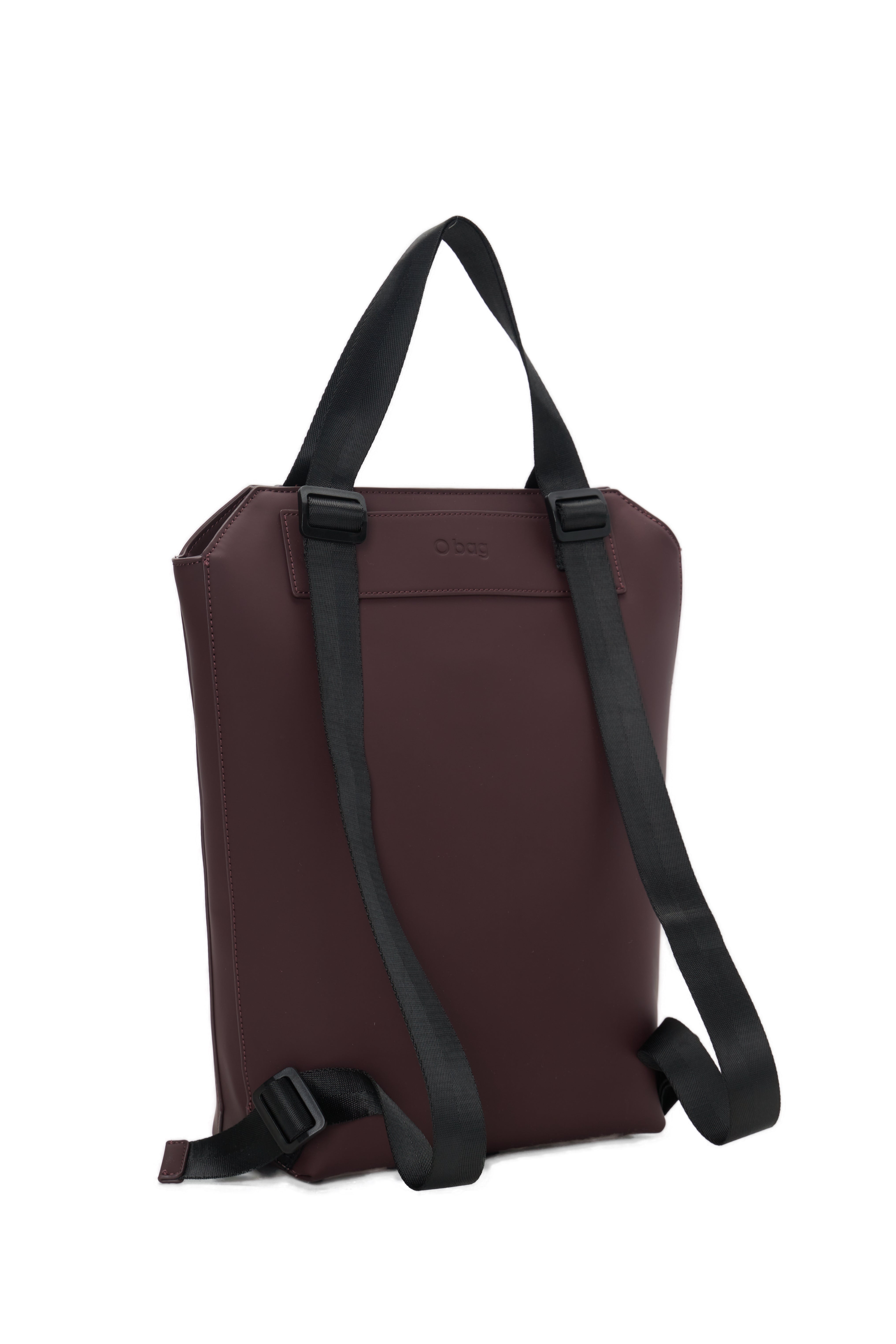 Sac À Dos Complet Avec Fermeture Éclair Et Poche O Bag Zermatt Tissu Gommé Bordeaux