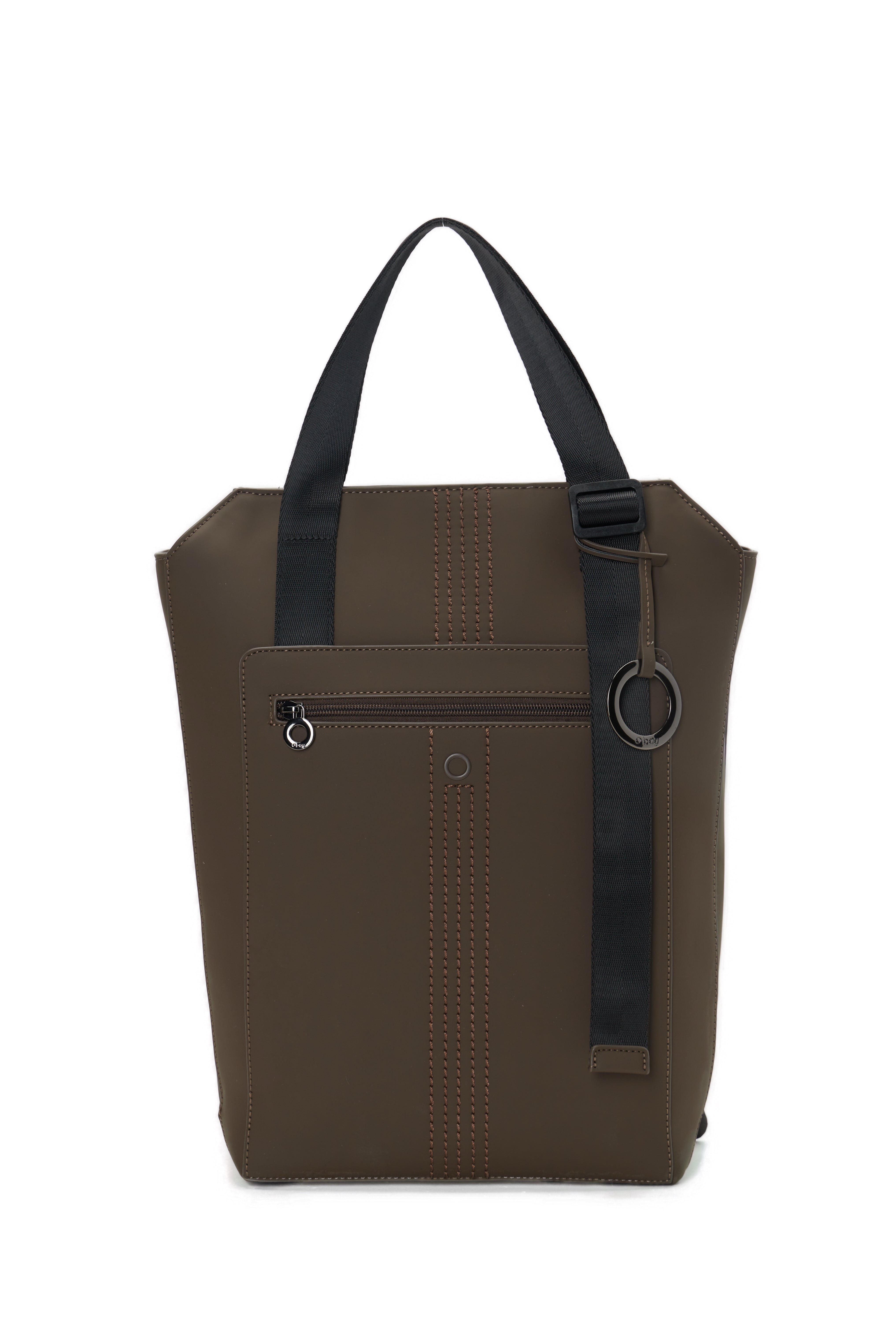 Sac À Dos Complet Avec Fermeture Éclair Et Poche O Bag Zermatt Tissu Gommé Chocolat