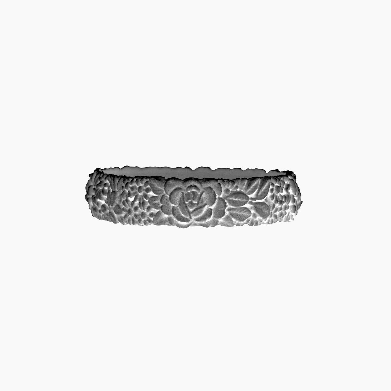 O Bracelet flower slim silicone grafite