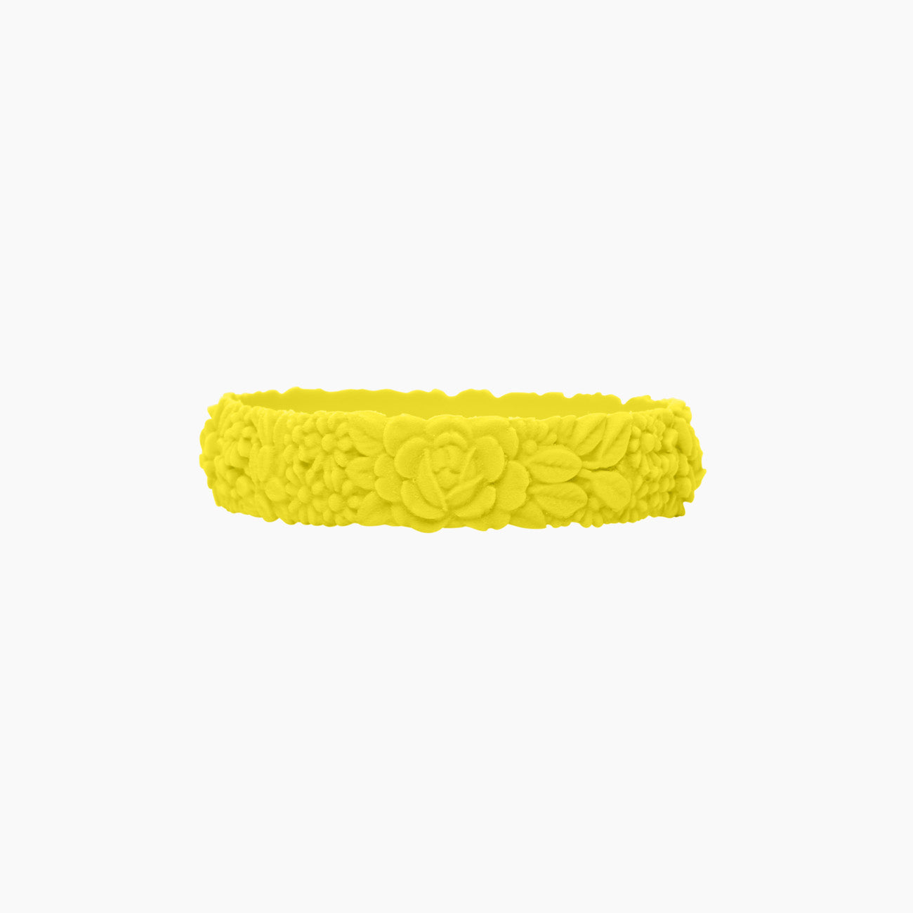O Bracelet flower slim silicone lime