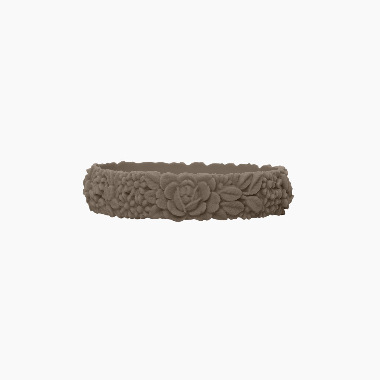 O Bracelet flower slim silicone roccia