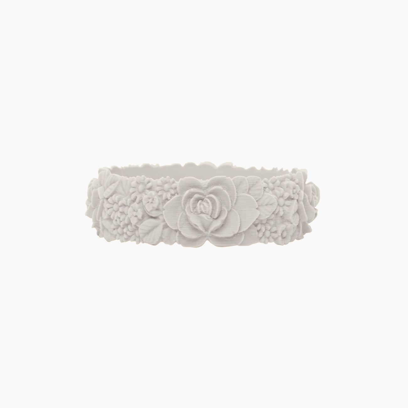 O Bracelet fLower big silicone avorio