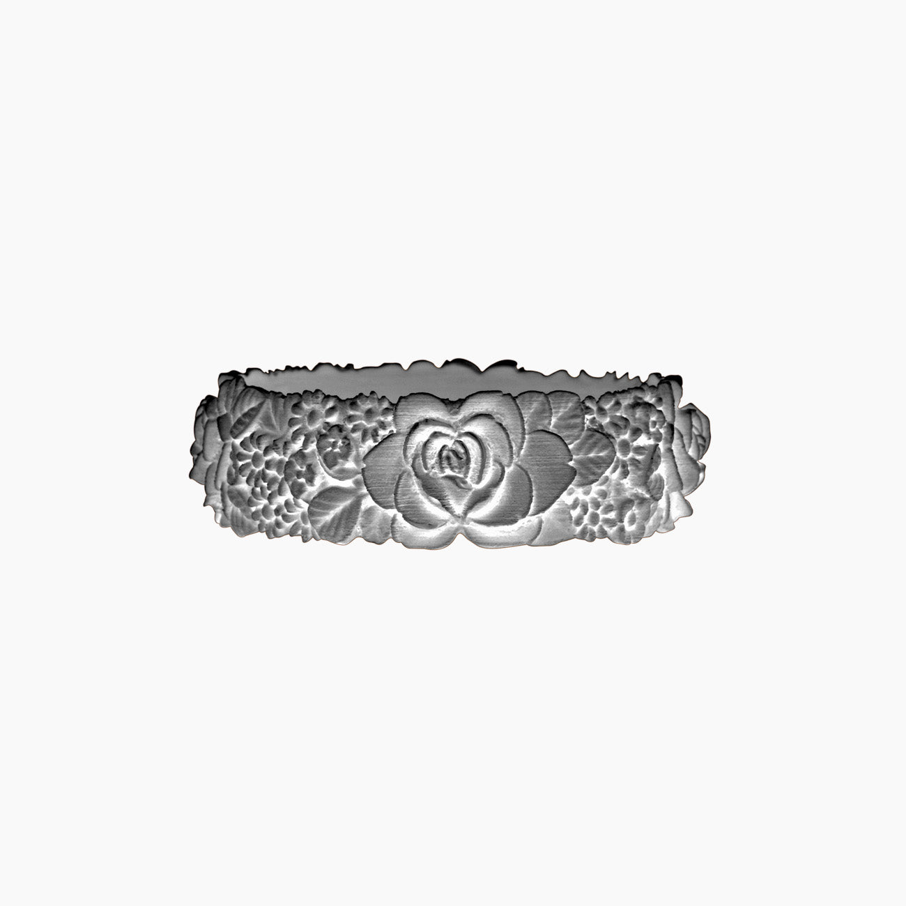 O Bracelet flower big silicone grafite