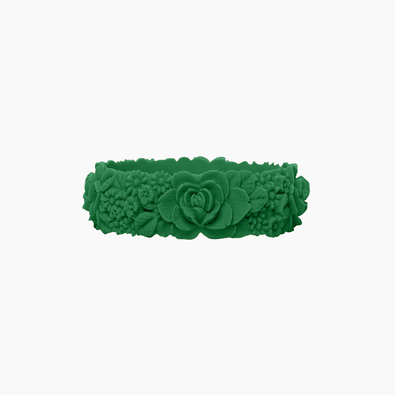 O Bracelet Flower Big Silikon Smaragd