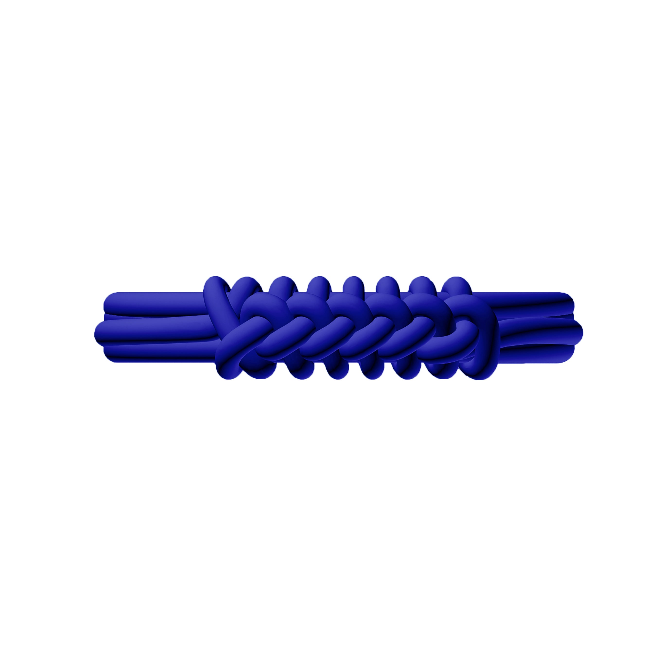 O Bracelet Knot Double Silicone Blu Elettrico
