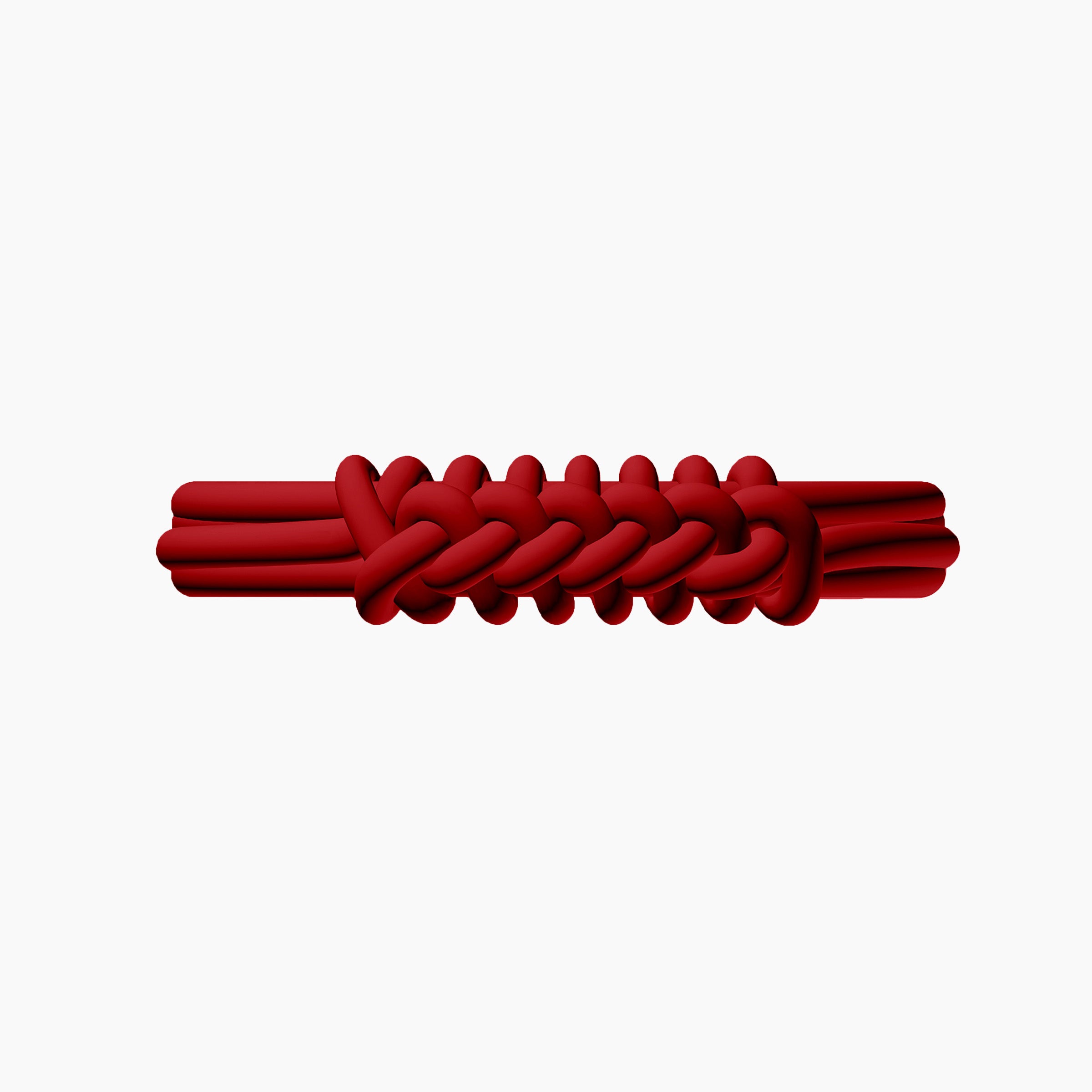 O Bracelet Knot Double Silicone Rosso