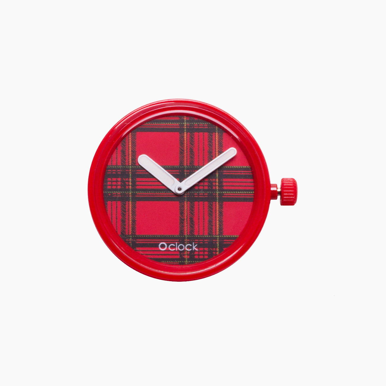 O Clock Mécanisme Tartan Rouge