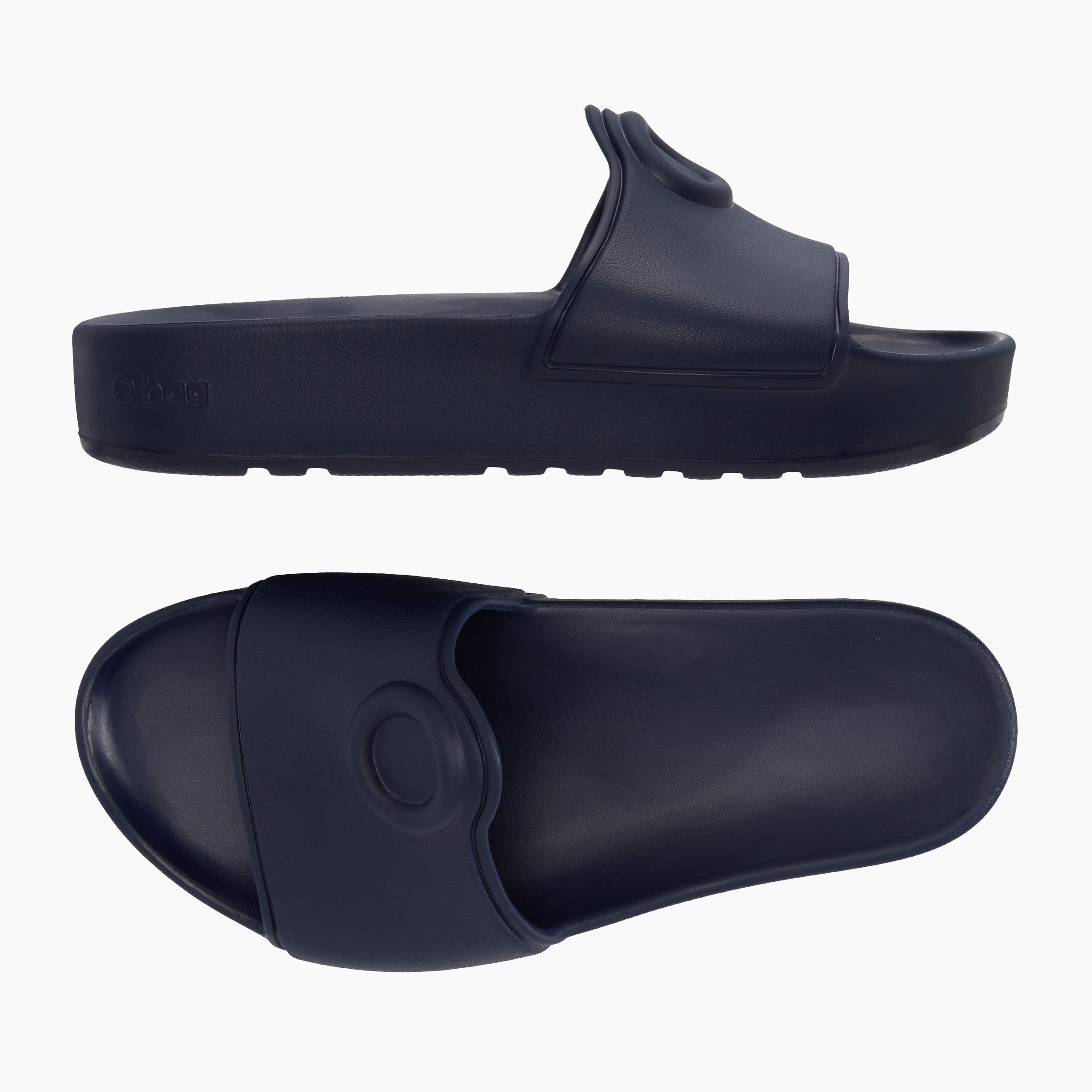O slippers logo ciabatta donna blu navy