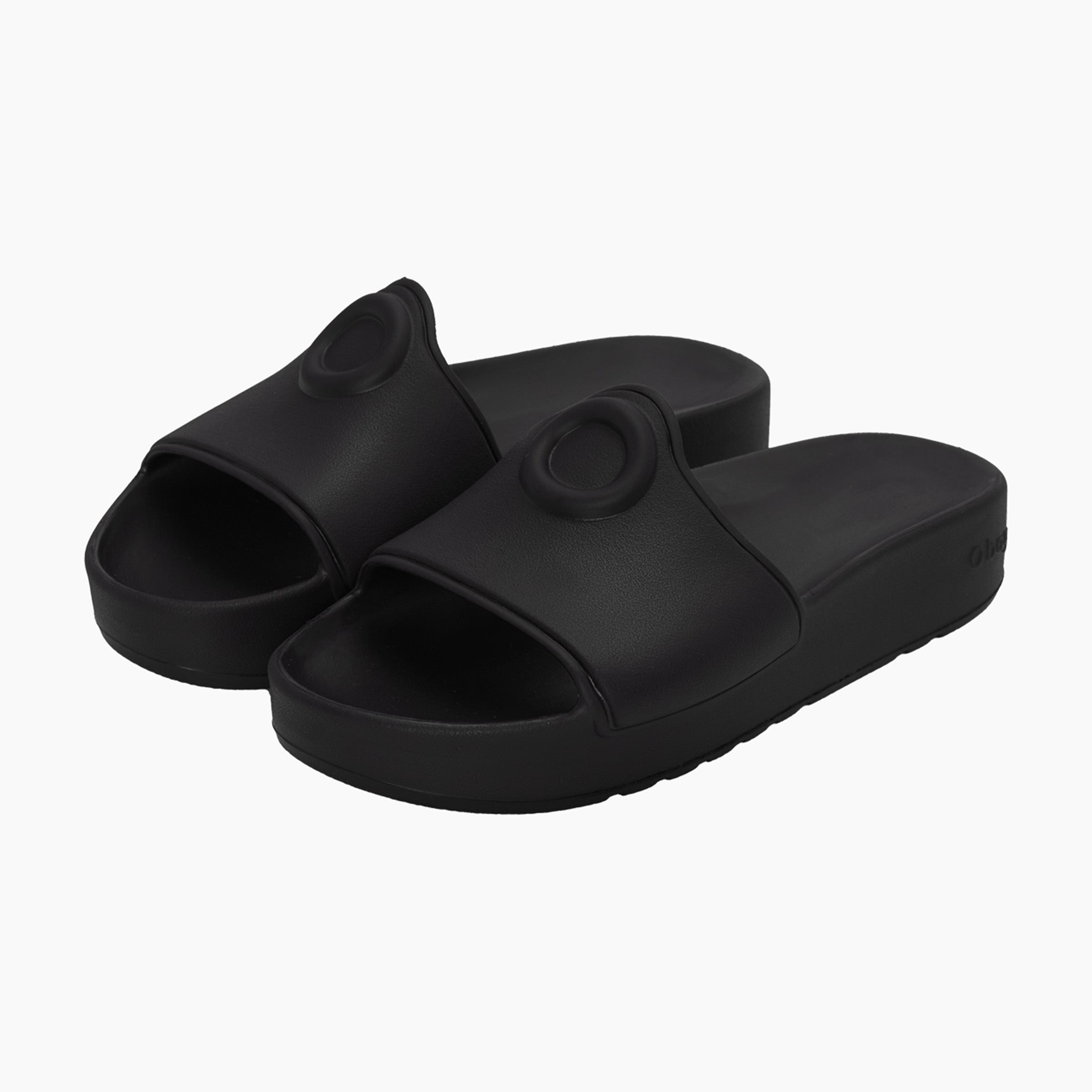 O slippers logo ciabatta donna nero
