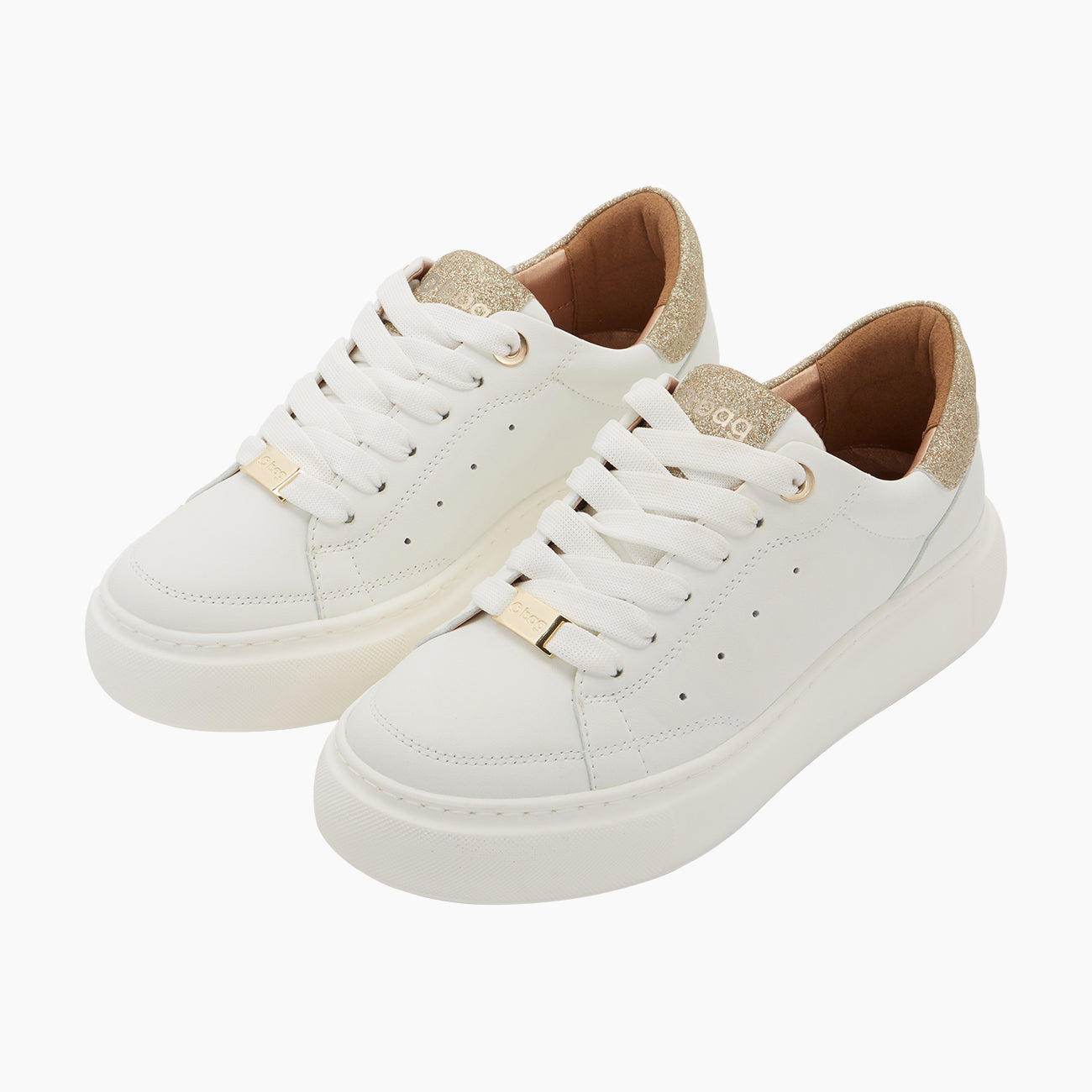 O sneakers Dubai Weiß und Gold