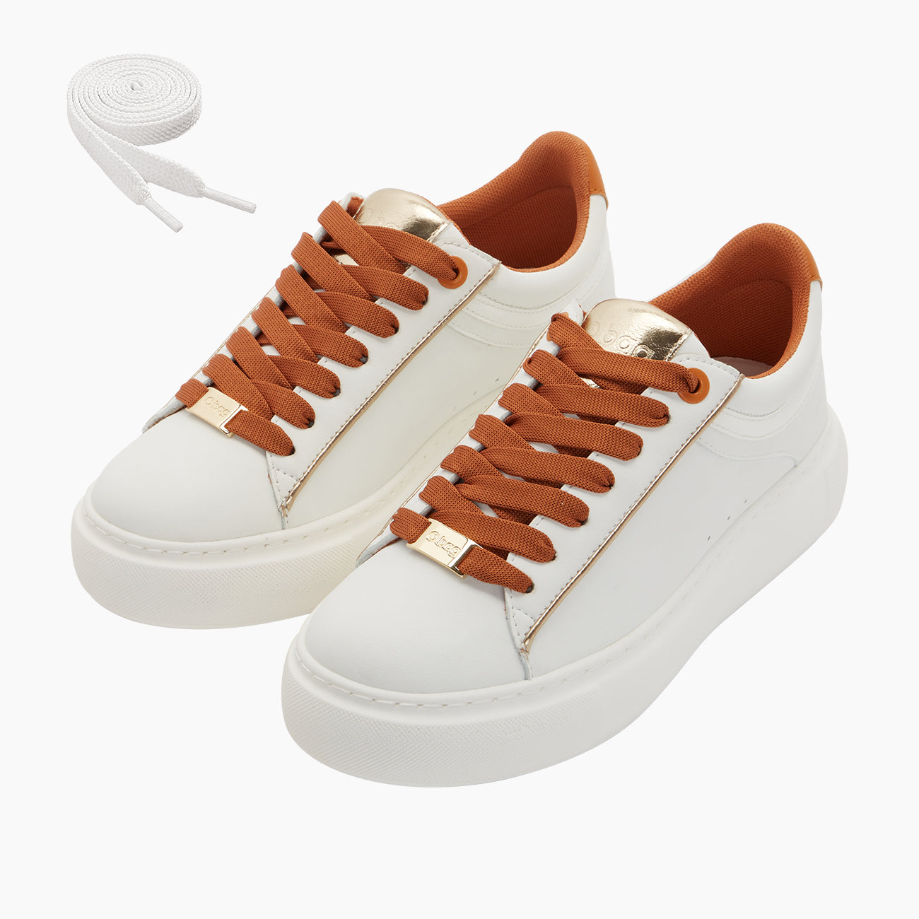 O sneakers London bianco e bruciato
